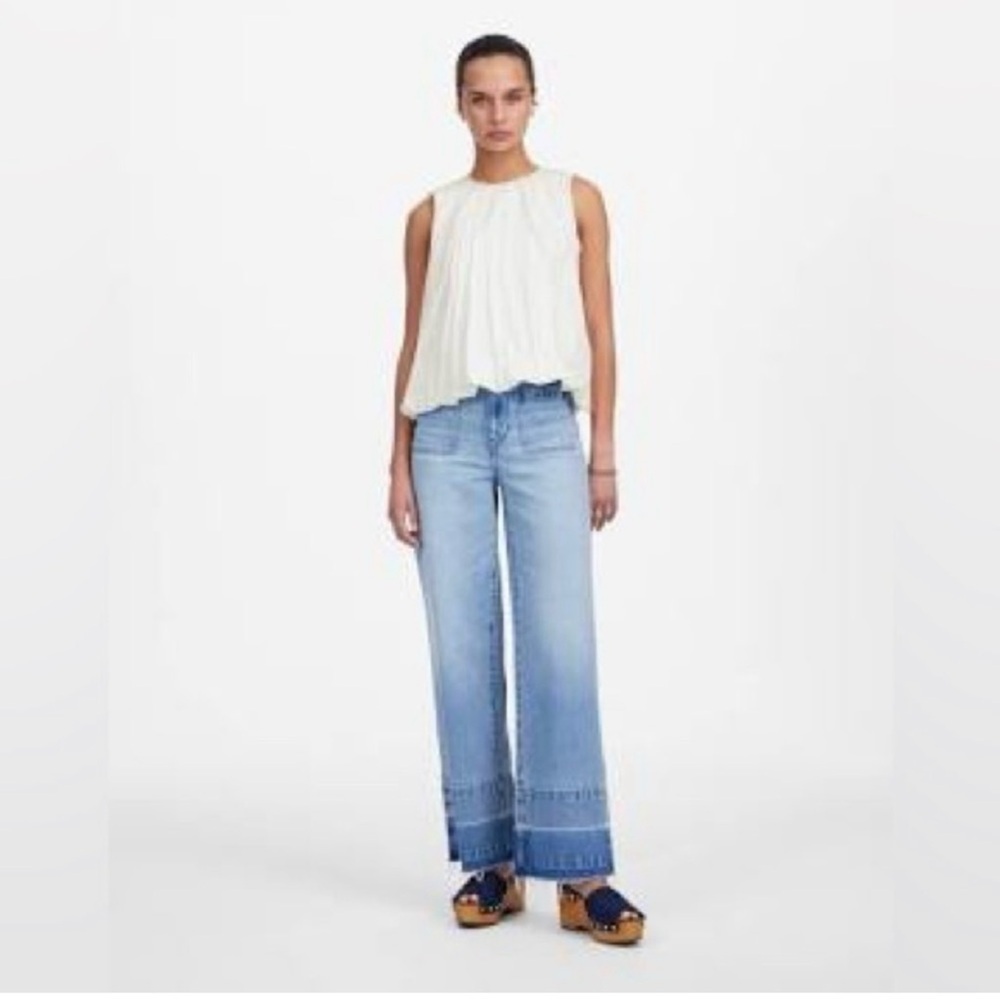 MADEWELL sleeveless crewneck Bubble Top L - Picture 2 of 8